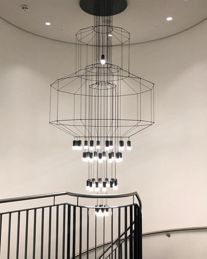 Linear LED Wireflow Chandelier