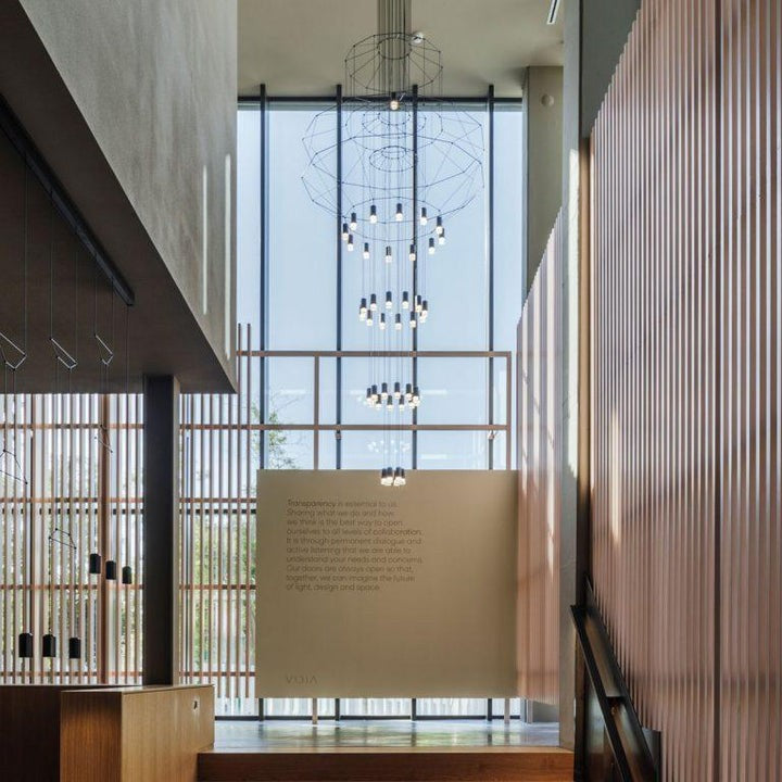 Linear LED Wireflow Chandelier