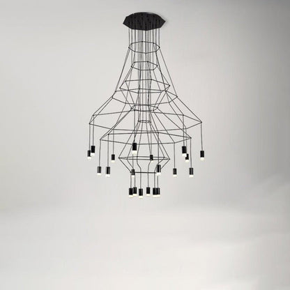 Linear LED Wireflow Chandelier