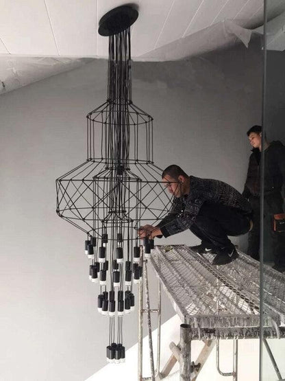 Linear LED Wireflow Chandelier