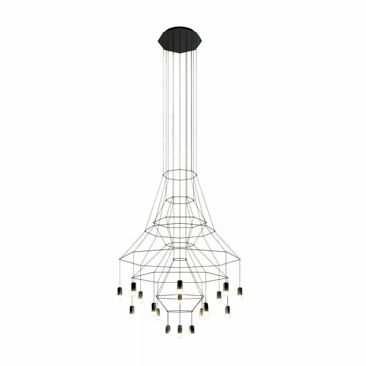 Linear LED Wireflow Chandelier