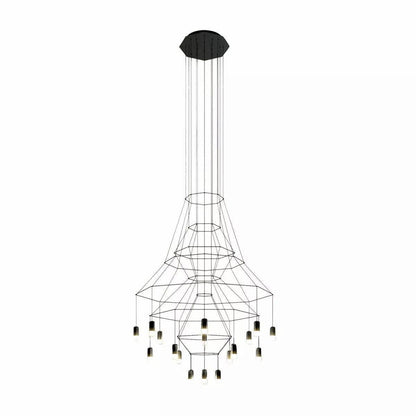 Linear LED Wireflow Chandelier
