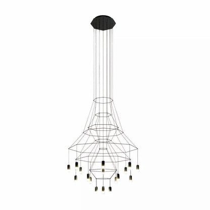 Linear LED Wireflow Chandelier