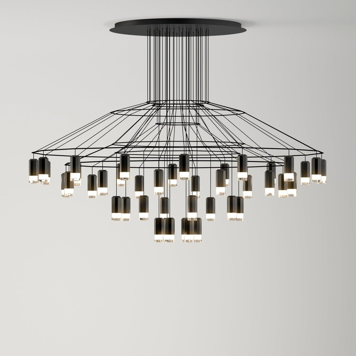 Linear LED Wireflow Chandelier