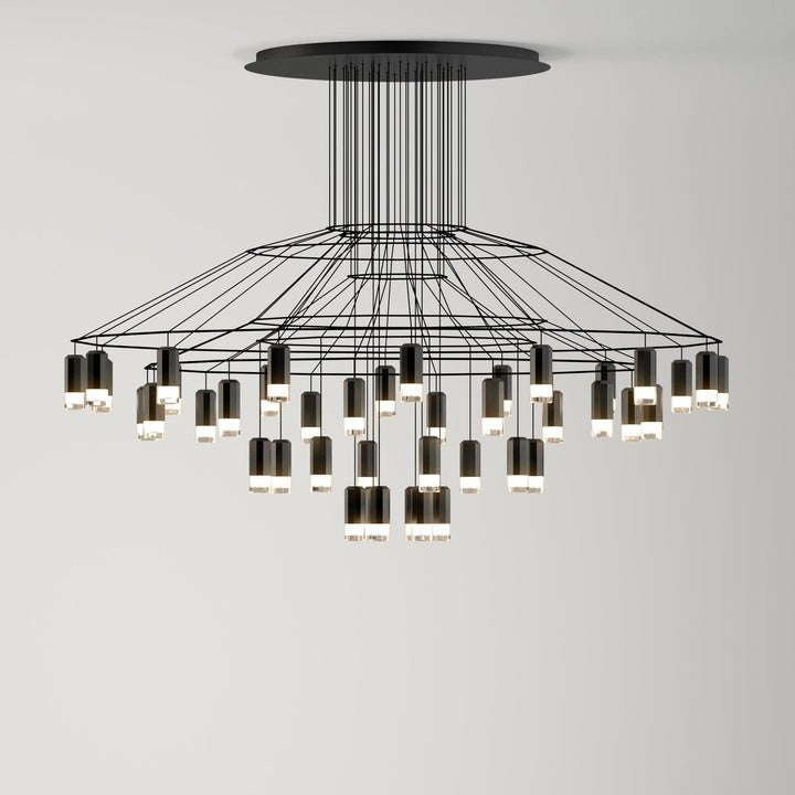 Linear LED Wireflow Chandelier