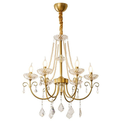 Luxe Pearl & Crystal Ceiling Chandelier