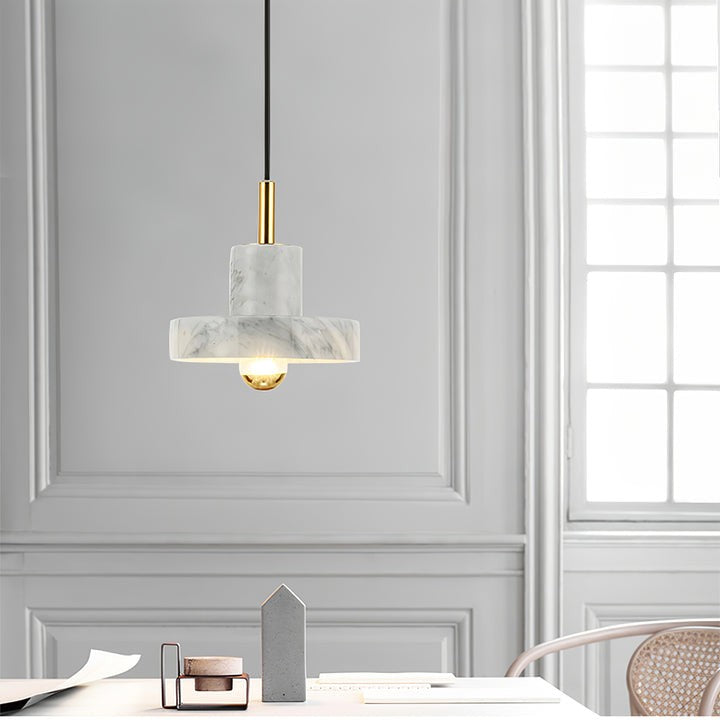 Marble LED Pendant Lamp – Adjustable Ceiling Fixture