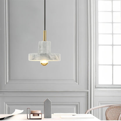 Marble LED Pendant Lamp – Adjustable Ceiling Fixture