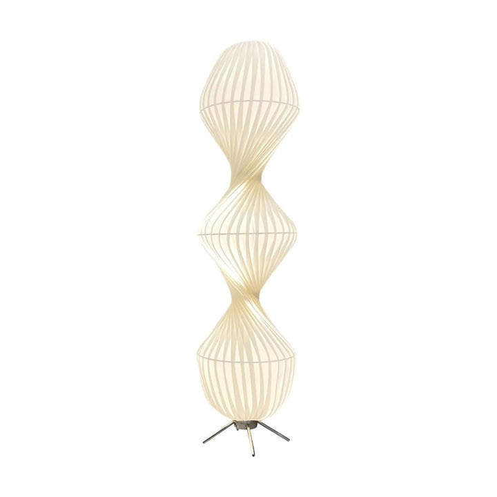 Minimalist Chrome LED Floor Lamp with 3-Color Light Settings