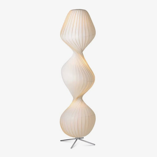 Minimalist Chrome LED Floor Lamp with 3-Color Light Settings