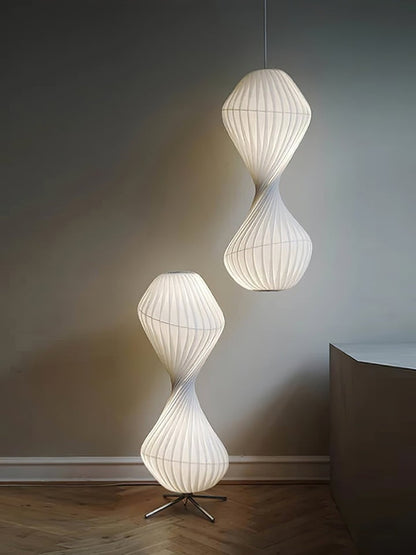 Minimalist Chrome LED Floor Lamp with 3-Color Light Settings