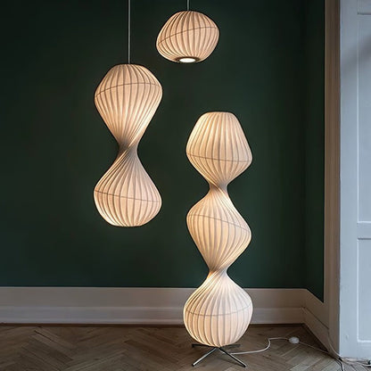 Minimalist Chrome LED Floor Lamp with 3-Color Light Settings