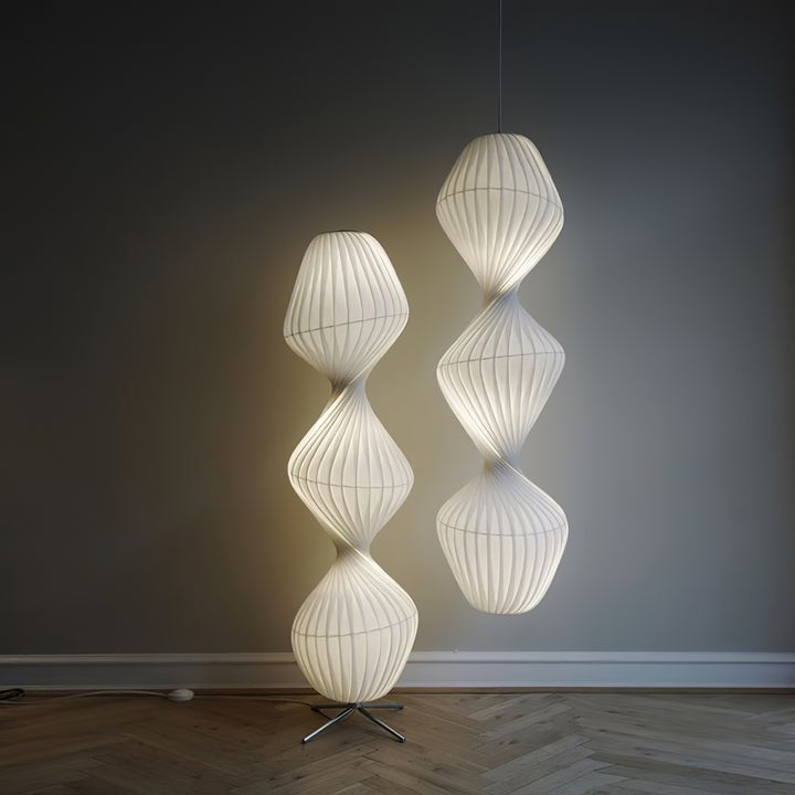 Minimalist Chrome LED Floor Lamp with 3-Color Light Settings