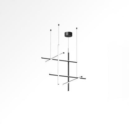 Minimalist Linear Grid LED Chandelier