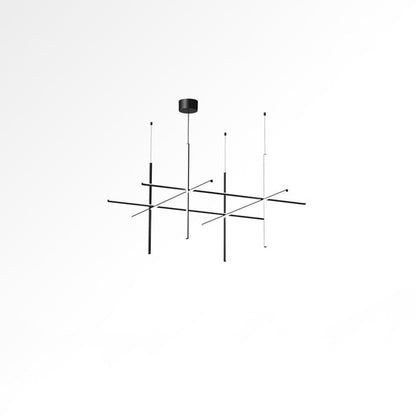 Minimalist Linear Grid LED Chandelier