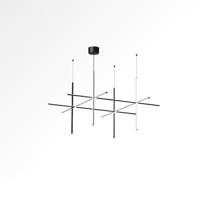 Minimalist Linear Grid LED Chandelier