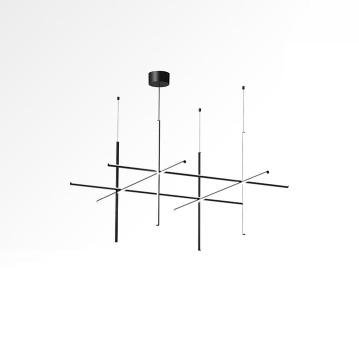 Minimalist Linear Grid LED Chandelier