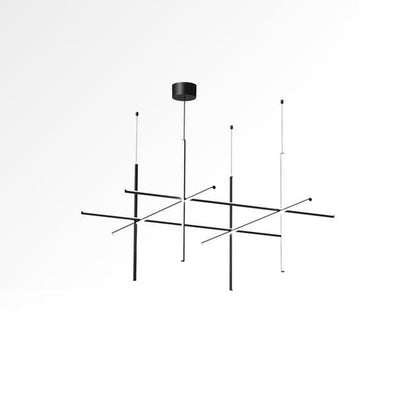Minimalist Linear Grid LED Chandelier