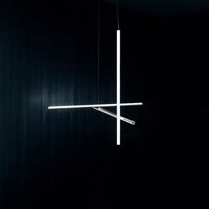 Minimalist Linear Grid LED Chandelier