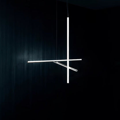 Minimalist Linear Grid LED Chandelier