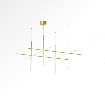 Minimalist Linear Grid LED Chandelier