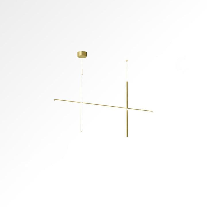 Minimalist Linear Grid LED Chandelier
