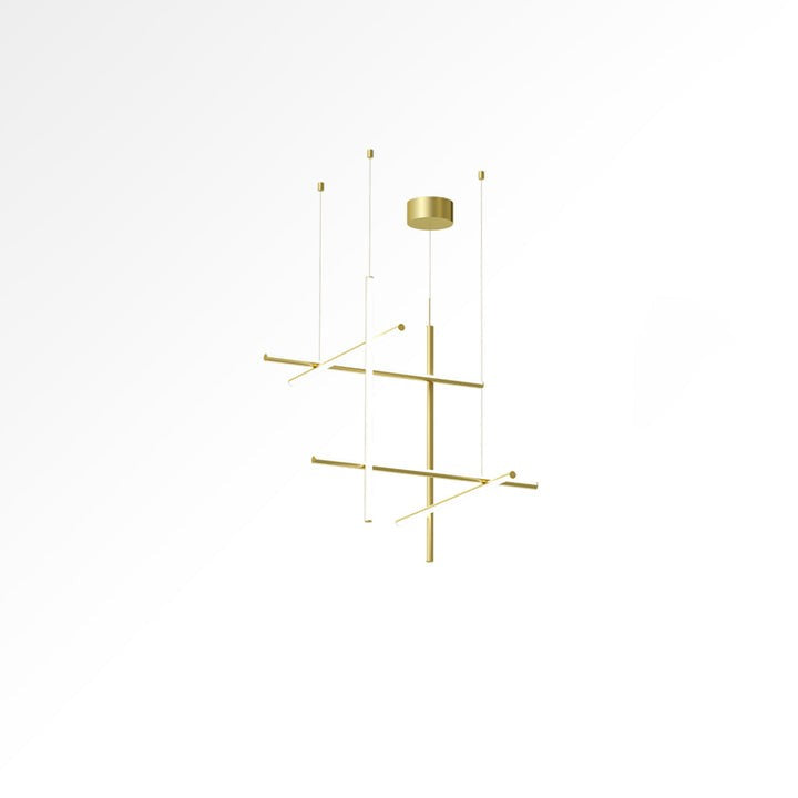 Minimalist Linear Grid LED Chandelier