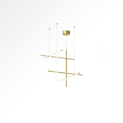 Minimalist Linear Grid LED Chandelier
