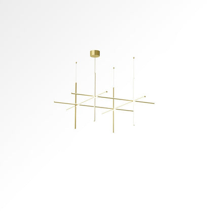 Minimalist Linear Grid LED Chandelier