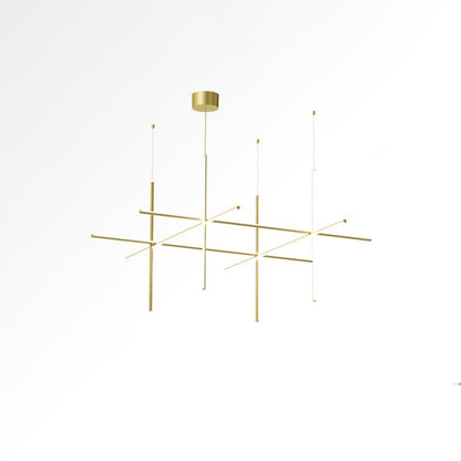 Minimalist Linear Grid LED Chandelier
