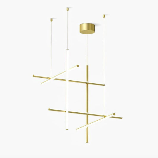Minimalist Linear Grid LED Chandelier