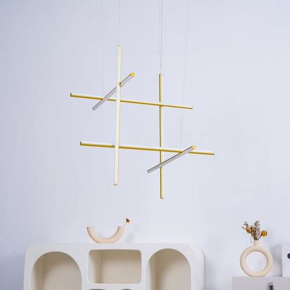 Minimalist Linear Grid LED Chandelier