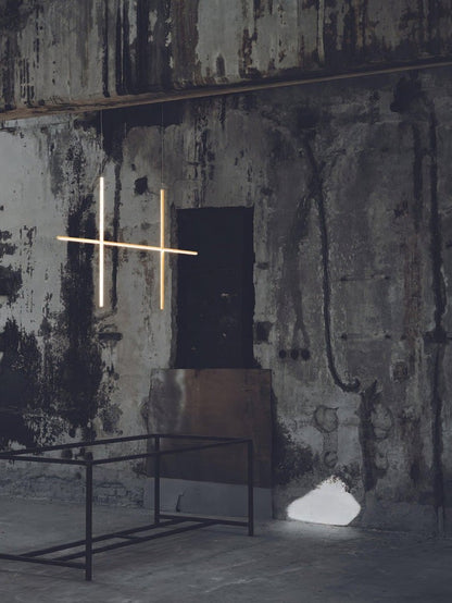 Minimalist Linear Grid LED Chandelier