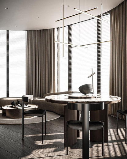 Minimalist Linear Grid LED Chandelier