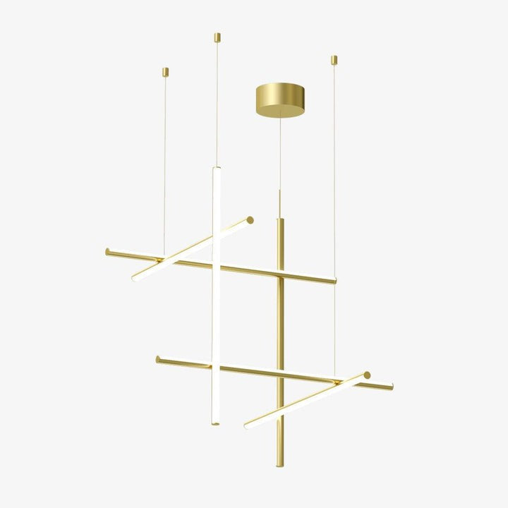Minimalist Linear Grid LED Chandelier