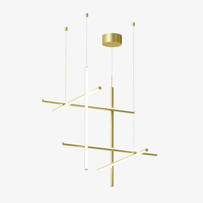 Minimalist Linear Grid LED Chandelier