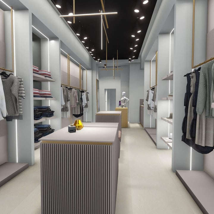 Minimalist Linear Grid LED Chandelier