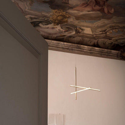 Minimalist Linear Grid LED Chandelier