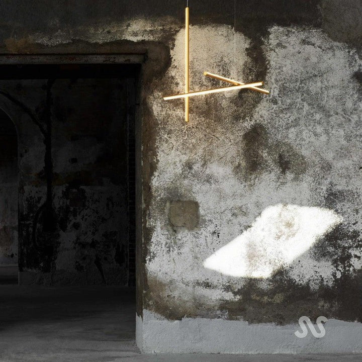 Minimalist Linear Grid LED Chandelier