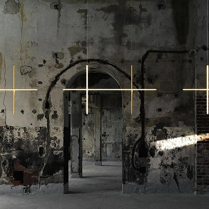 Minimalist Linear Grid LED Chandelier