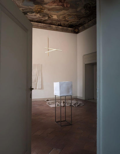 Minimalist Linear Grid LED Chandelier