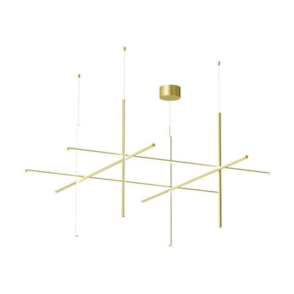 Minimalist Linear Grid LED Chandelier