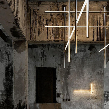 Minimalist Linear Grid LED Chandelier
