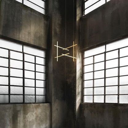 Minimalist Linear Grid LED Chandelier
