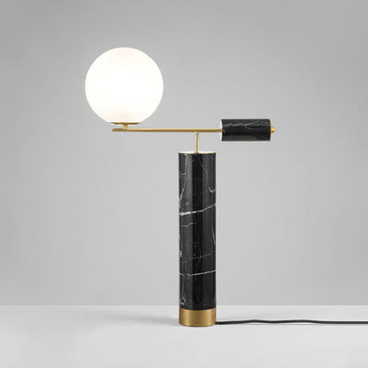 Minimalist Marble & Metal LED Table Lamp