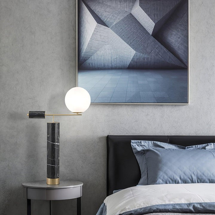 Minimalist Marble & Metal LED Table Lamp
