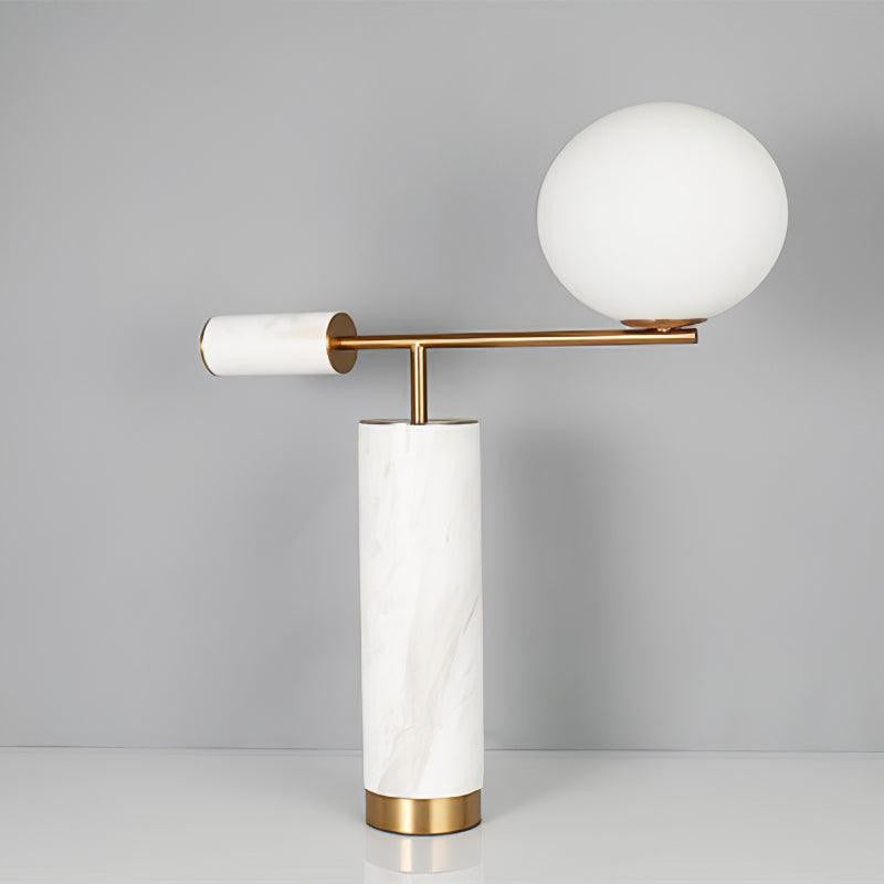 Minimalist Marble & Metal LED Table Lamp