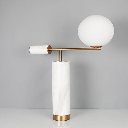 Minimalist Marble & Metal LED Table Lamp