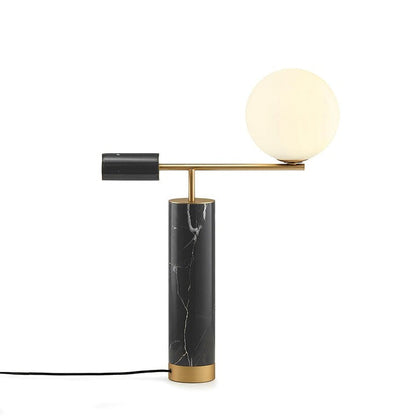 Minimalist Marble & Metal LED Table Lamp