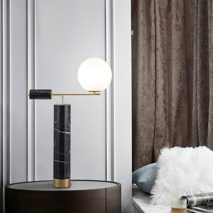Minimalist Marble & Metal LED Table Lamp